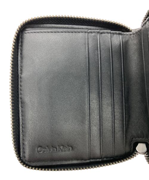 Calvin Klein（カルバンクライン）Calvin Klein (カルバンクライン) ラウンドファスナー財布 ブラックの古着・服飾アイテム