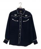 Needlesニードルズ）の古着「Embroidered Cowboy Shirt」｜ネイビー
