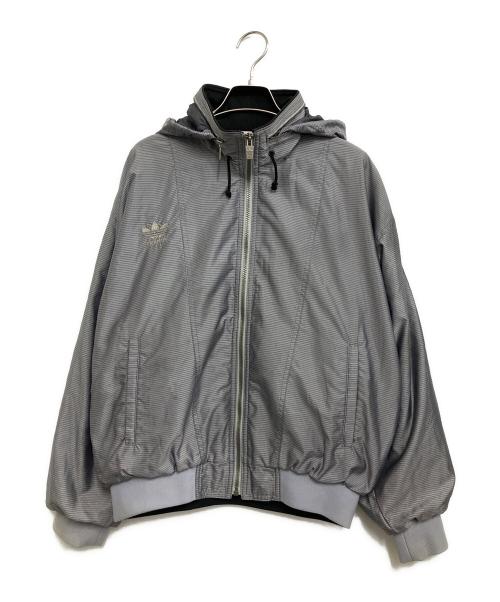 adidas（アディダス）adidas (アディダス) ナイロンジャケット グレー サイズ:Lの古着・服飾アイテム