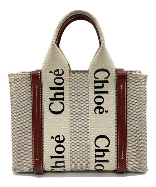 Chloe（クロエ）Chloe (クロエ) ハンドバッグ ベージュ×ブラウンの古着・服飾アイテム