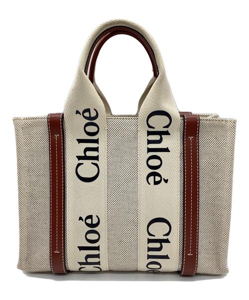 Chloe（クロエ）Chloe (クロエ) ハンドバッグ ベージュ×ブラウンの古着・服飾アイテム