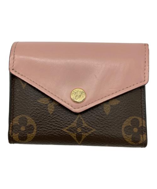 LOUIS VUITTON（ルイ ヴィトン）LOUIS VUITTON (ルイ ヴィトン) 3つ折り財布 ブラウン×ピンクの古着・服飾アイテム
