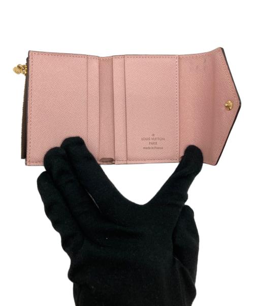 LOUIS VUITTON（ルイ ヴィトン）LOUIS VUITTON (ルイ ヴィトン) 3つ折り財布 ブラウン×ピンクの古着・服飾アイテム