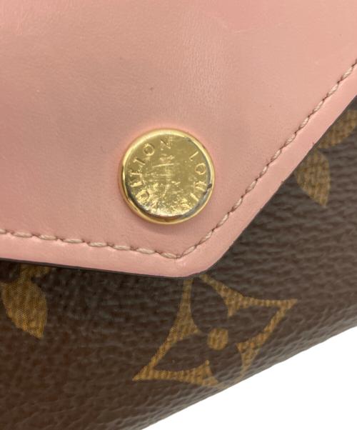 LOUIS VUITTON（ルイ ヴィトン）LOUIS VUITTON (ルイ ヴィトン) 3つ折り財布 ブラウン×ピンクの古着・服飾アイテム