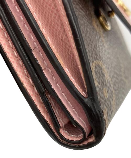 LOUIS VUITTON（ルイ ヴィトン）LOUIS VUITTON (ルイ ヴィトン) 3つ折り財布 ブラウン×ピンクの古着・服飾アイテム