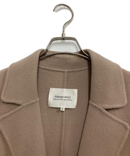 ARPEGE STORY（アルページュストーリー）ARPEGE STORY (アルページュストーリー) リバーカラーコート ベージュ サイズ:XSの古着・服飾アイテム