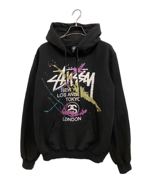 stussy（ステューシー）stussy (ステューシー) パーカー ブラック サイズ:Mの古着・服飾アイテム