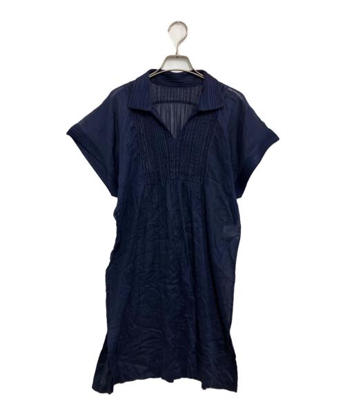 PLEATS PLEASE（プリーツプリーズ）PLEATS PLEASE (プリーツプリーズ) 半袖ワンピース ブルー サイズ:不明の古着・服飾アイテム