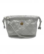 TORY BURCHトリーバーチ）の古着「Willa Glazed Drawstring Bag」｜ホワイト