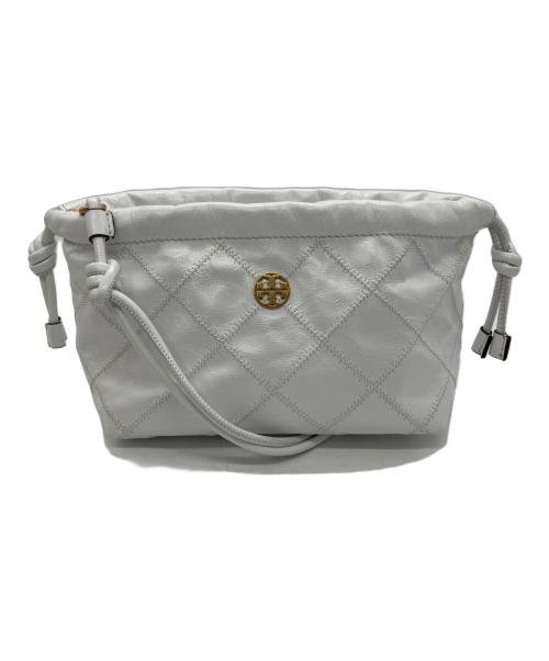 TORY BURCH（トリーバーチ）TORY BURCH (トリーバーチ) Willa Glazed Drawstring Bag ホワイトの古着・服飾アイテム
