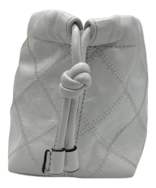 TORY BURCH（トリーバーチ）TORY BURCH (トリーバーチ) Willa Glazed Drawstring Bag ホワイトの古着・服飾アイテム