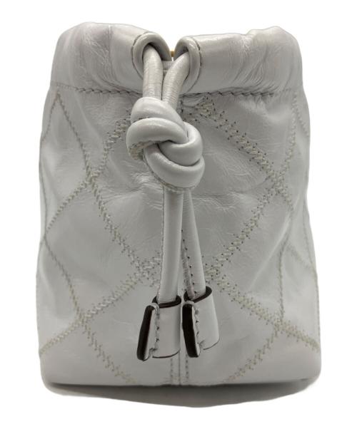 TORY BURCH（トリーバーチ）TORY BURCH (トリーバーチ) Willa Glazed Drawstring Bag ホワイトの古着・服飾アイテム