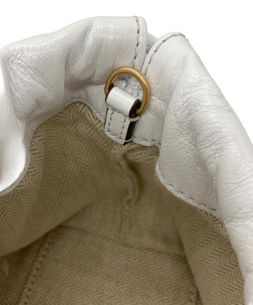 TORY BURCH（トリーバーチ）TORY BURCH (トリーバーチ) Willa Glazed Drawstring Bag ホワイトの古着・服飾アイテム