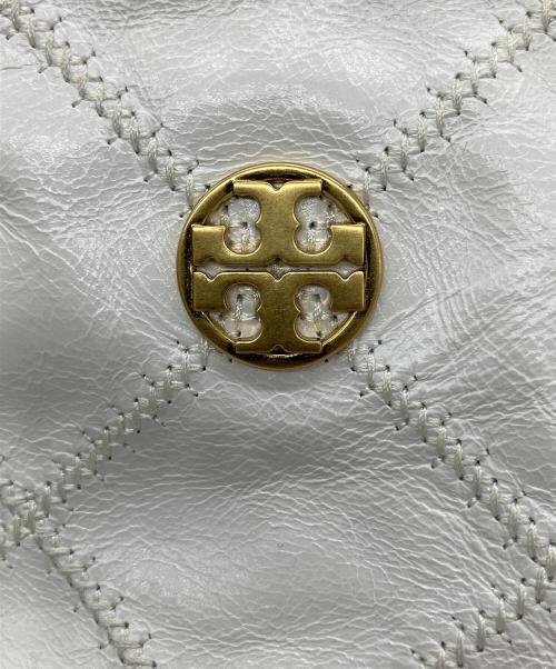 TORY BURCH（トリーバーチ）TORY BURCH (トリーバーチ) Willa Glazed Drawstring Bag ホワイトの古着・服飾アイテム