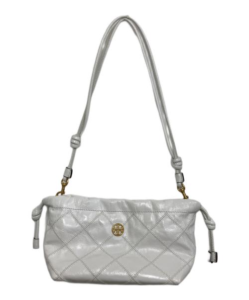 TORY BURCH（トリーバーチ）TORY BURCH (トリーバーチ) Willa Glazed Drawstring Bag ホワイトの古着・服飾アイテム