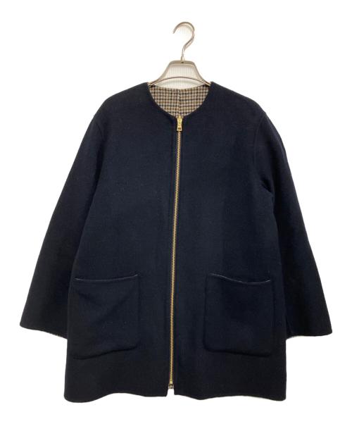 MACKINTOSH PHILOSOPHY（マッキントッシュ フィロソフィー）MACKINTOSH PHILOSOPHY (マッキントッシュ フィロソフィー) ノーカラーリバーシブルコート ネイビー サイズ:S(36)の古着・服飾アイテム