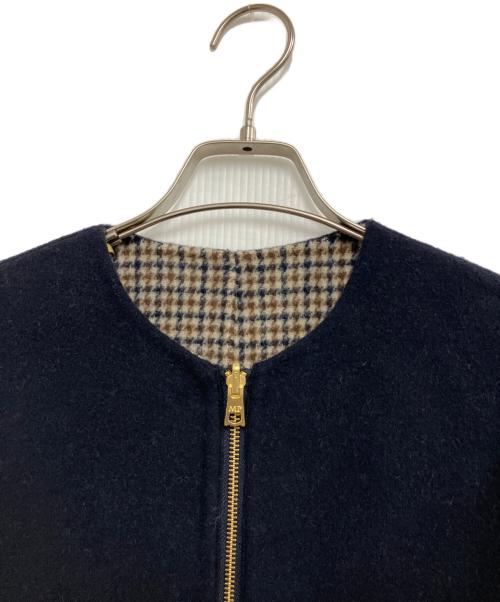 MACKINTOSH PHILOSOPHY（マッキントッシュ フィロソフィー）MACKINTOSH PHILOSOPHY (マッキントッシュ フィロソフィー) ノーカラーリバーシブルコート ネイビー サイズ:S(36)の古着・服飾アイテム