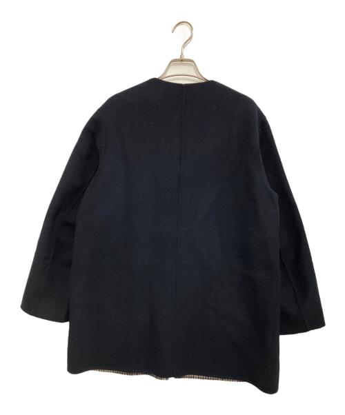 MACKINTOSH PHILOSOPHY（マッキントッシュ フィロソフィー）MACKINTOSH PHILOSOPHY (マッキントッシュ フィロソフィー) ノーカラーリバーシブルコート ネイビー サイズ:S(36)の古着・服飾アイテム