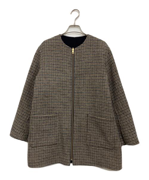 MACKINTOSH PHILOSOPHY（マッキントッシュ フィロソフィー）MACKINTOSH PHILOSOPHY (マッキントッシュ フィロソフィー) ノーカラーリバーシブルコート ネイビー サイズ:S(36)の古着・服飾アイテム