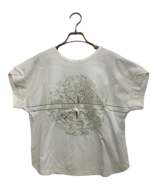 Maison Platinum（メゾンプラチナ）Maison Platinum (メゾンプラチナ) 半袖カットソー ホワイト サイズ:Mの古着・服飾アイテム
