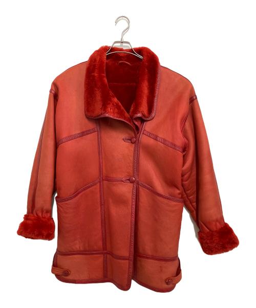 EMBA（エンバ）EMBA (エンバ) ムートンコート レッド サイズ:11号の古着・服飾アイテム