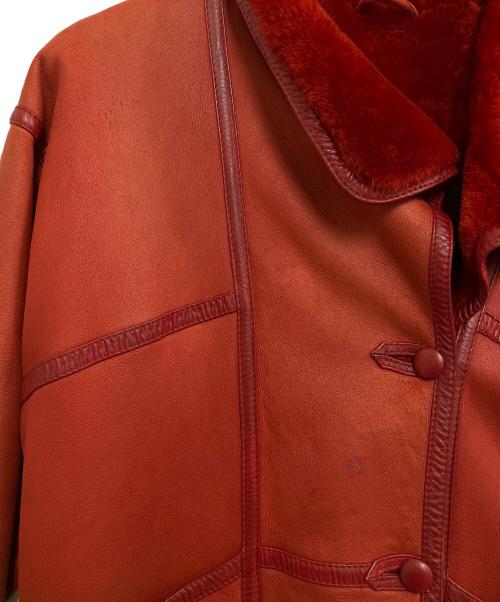 EMBA（エンバ）EMBA (エンバ) ムートンコート レッド サイズ:11号の古着・服飾アイテム