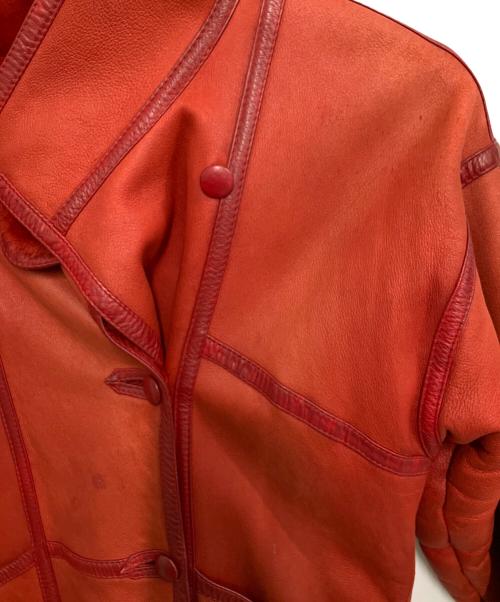 EMBA（エンバ）EMBA (エンバ) ムートンコート レッド サイズ:11号の古着・服飾アイテム