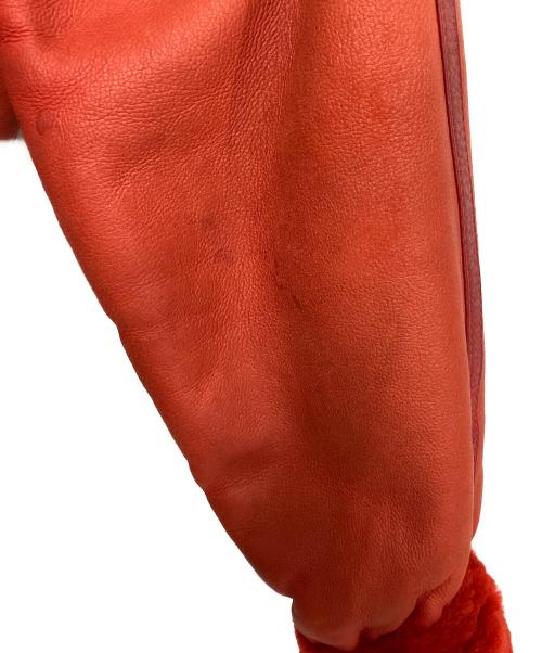EMBA（エンバ）EMBA (エンバ) ムートンコート レッド サイズ:11号の古着・服飾アイテム
