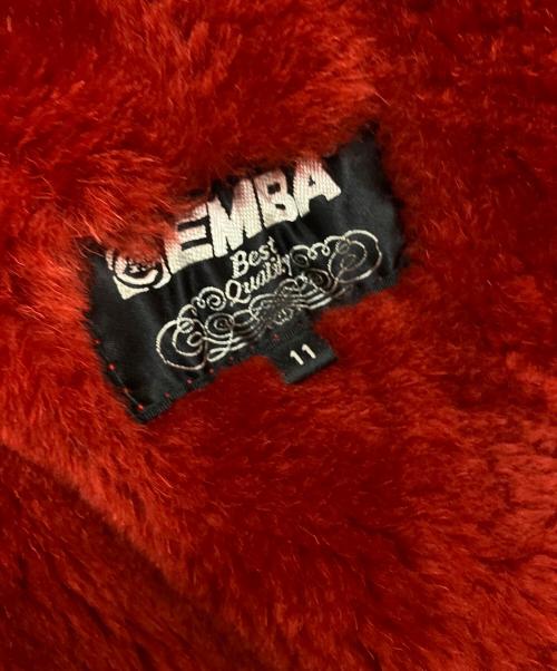 EMBA（エンバ）EMBA (エンバ) ムートンコート レッド サイズ:11号の古着・服飾アイテム