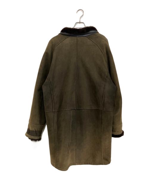 EMBA（エンバ）EMBA (エンバ) ムートンコート オリーブ×ダークブラウン サイズ:Mの古着・服飾アイテム