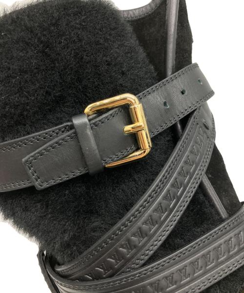 LOUIS VUITTON（ルイ ヴィトン）LOUIS VUITTON (ルイ ヴィトン) ムートンブーツ ブラック サイズ:22.5の古着・服飾アイテム