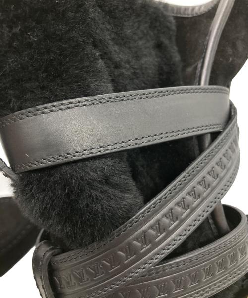 LOUIS VUITTON（ルイ ヴィトン）LOUIS VUITTON (ルイ ヴィトン) ムートンブーツ ブラック サイズ:22.5の古着・服飾アイテム