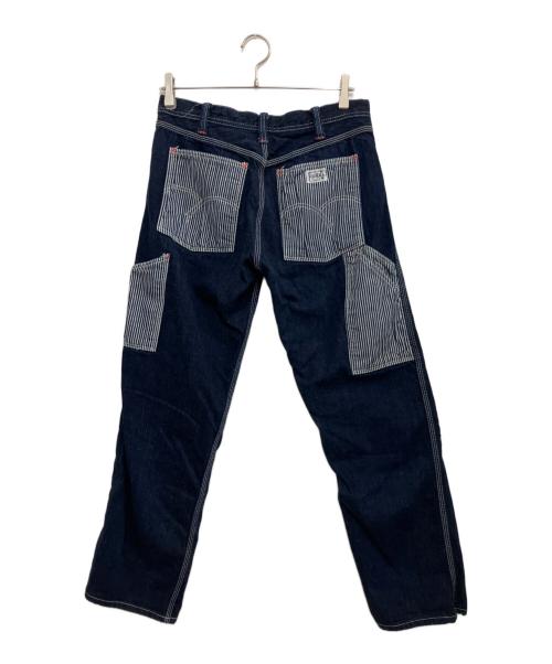 THE FLAT HEAD（ザ・フラットヘッド）THE FLAT HEAD (ザ・フラットヘッド) ダブルニーペインターパンツ ネイビー サイズ:W32の古着・服飾アイテム
