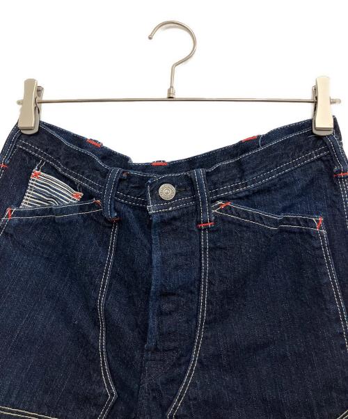 THE FLAT HEAD（ザ・フラットヘッド）THE FLAT HEAD (ザ・フラットヘッド) ダブルニーペインターパンツ ネイビー サイズ:W32の古着・服飾アイテム