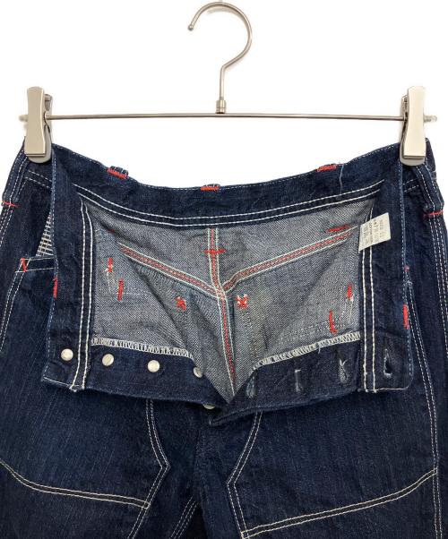 THE FLAT HEAD（ザ・フラットヘッド）THE FLAT HEAD (ザ・フラットヘッド) ダブルニーペインターパンツ ネイビー サイズ:W32の古着・服飾アイテム