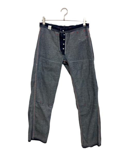 THE FLAT HEAD（ザ・フラットヘッド）THE FLAT HEAD (ザ・フラットヘッド) ダブルニーペインターパンツ ネイビー サイズ:W32の古着・服飾アイテム