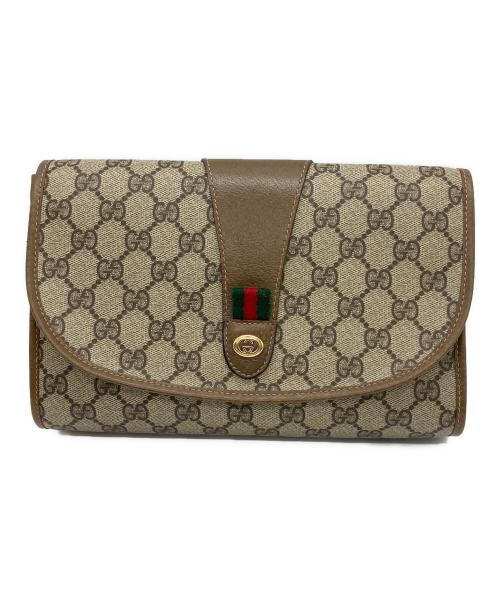 GUCCI（グッチ）GUCCI (グッチ) クラッチバッグ ブラウンの古着・服飾アイテム