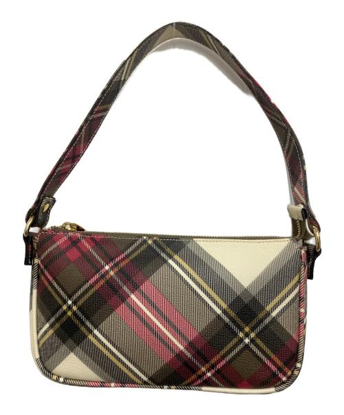 Vivienne Westwood（ヴィヴィアンウエストウッド）Vivienne Westwood (ヴィヴィアンウエストウッド) ハンドバッグ ベージュ×ピンクの古着・服飾アイテム