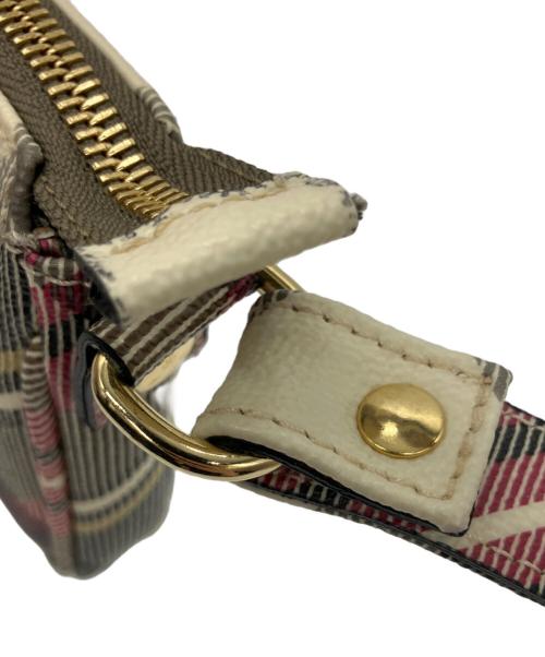 Vivienne Westwood（ヴィヴィアンウエストウッド）Vivienne Westwood (ヴィヴィアンウエストウッド) ハンドバッグ ベージュ×ピンクの古着・服飾アイテム