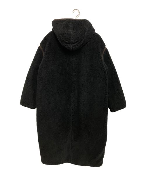 JEAN NERET（ジャン ヌレ）JEAN NERET (ジャン ヌレ) リバーシブルボアコート ブラック×ブラウン サイズ:Freeの古着・服飾アイテム