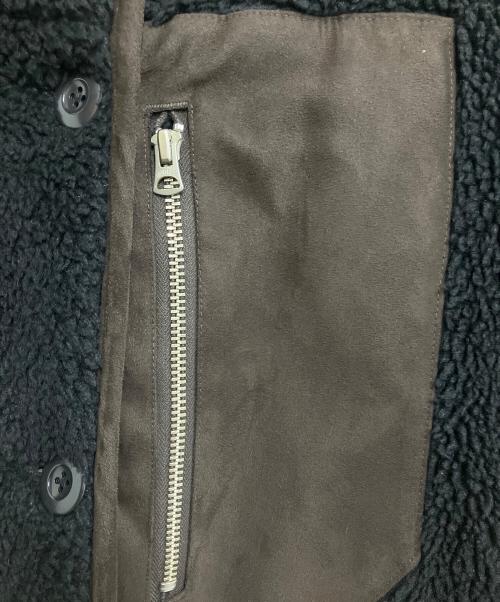 JEAN NERET（ジャン ヌレ）JEAN NERET (ジャン ヌレ) リバーシブルボアコート ブラック×ブラウン サイズ:Freeの古着・服飾アイテム