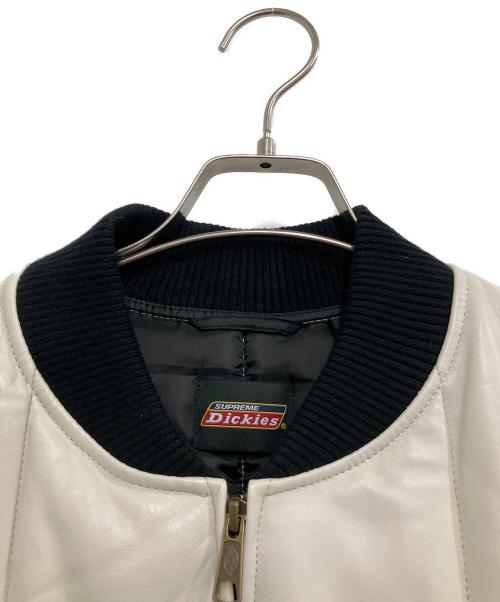 Dickies（ディッキーズ）Dickies (ディッキーズ) SUPREME (シュプリーム) 23AW Leather Work Vest ホワイト×ブラック サイズ:Mの古着・服飾アイテム