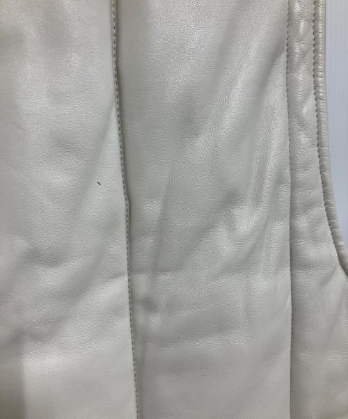 Dickies（ディッキーズ）Dickies (ディッキーズ) SUPREME (シュプリーム) 23AW Leather Work Vest ホワイト×ブラック サイズ:Mの古着・服飾アイテム