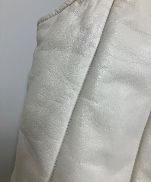 Dickies（ディッキーズ）Dickies (ディッキーズ) SUPREME (シュプリーム) 23AW Leather Work Vest ホワイト×ブラック サイズ:Mの古着・服飾アイテム