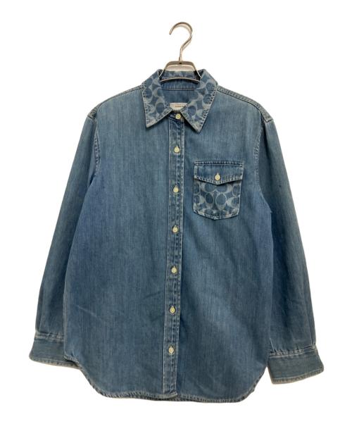 COACH（コーチ）COACH (コーチ) デニムシャツ スカイブルー サイズ:XSの古着・服飾アイテム