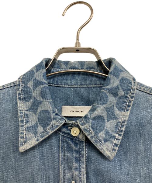 COACH（コーチ）COACH (コーチ) デニムシャツ スカイブルー サイズ:XSの古着・服飾アイテム