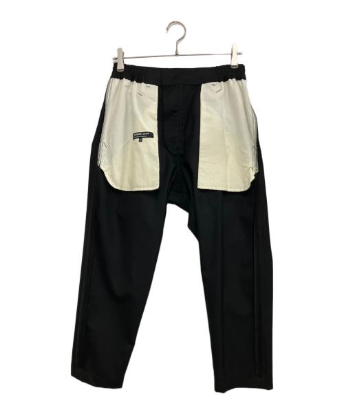 COMME des GARCONS HOMME DEUX（コムデギャルソン オム ドゥ）COMME des GARCONS HOMME DEUX (コムデギャルソン オム ドゥ) ウールギャバジンウエストギャザーパンツ ブラック サイズ:XSの古着・服飾アイテム