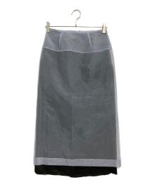 JSELF（ジゼルフ）の古着「Sheer Layered Skirt」｜ブラック/スカイブルー