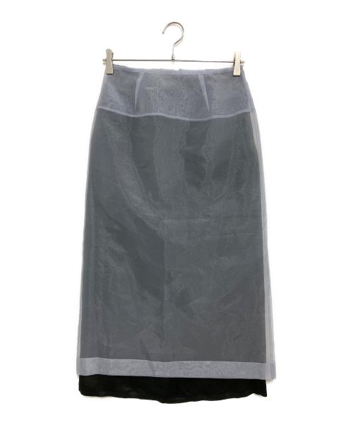 JSELF（ジゼルフ）JSELF (ジゼルフ) Sheer Layered Skirt ブラック/スカイブルー サイズ:1 未使用品の古着・服飾アイテム