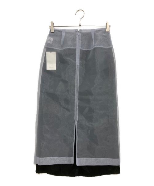 JSELF（ジゼルフ）JSELF (ジゼルフ) Sheer Layered Skirt ブラック/スカイブルー サイズ:1 未使用品の古着・服飾アイテム